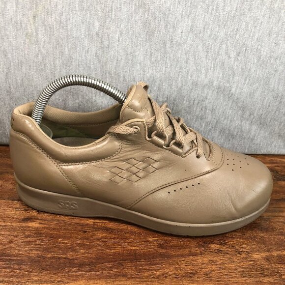 SAS Free Time Tripad Comfort Leather Shoes Beige/Taupe Womens Size 8 W Wide - Picture 7 of 11